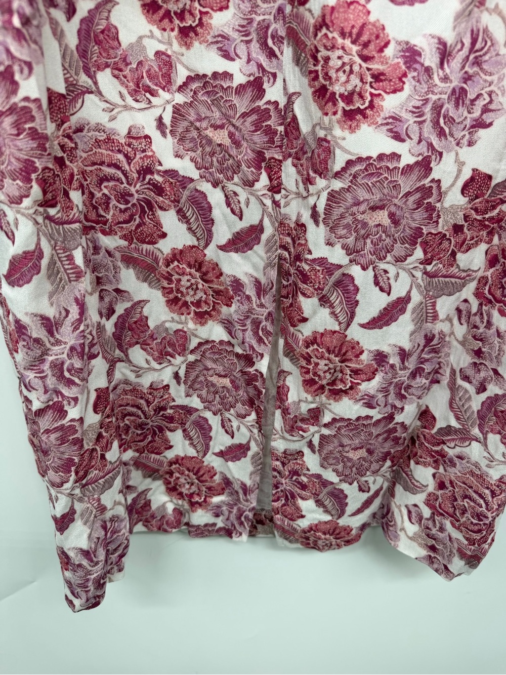 Hyacinth House Floral Strapless Peplum Midi Dress XS Pink Ivory - Picture 6 of 8
